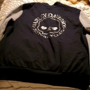 Women's Harley Davidson Zip Up Sweatshirt w Skull